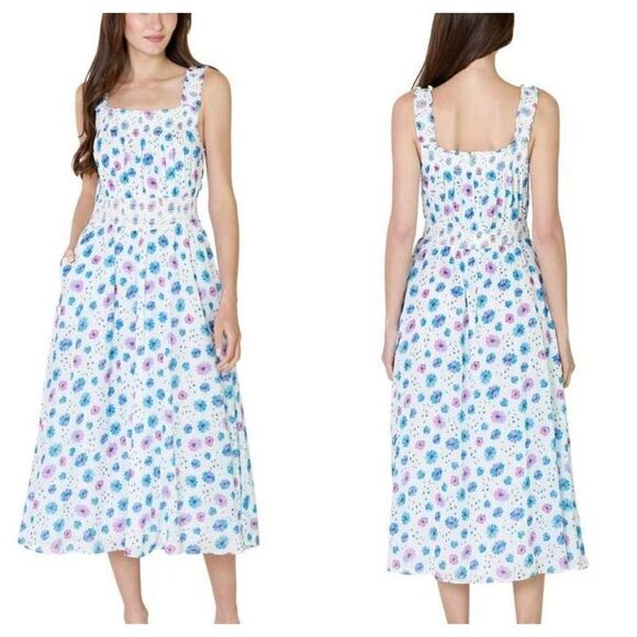 LoveShackFancy Pasha Deep Cotton Candy Dress Size XS Floral - Picture 5 of 12